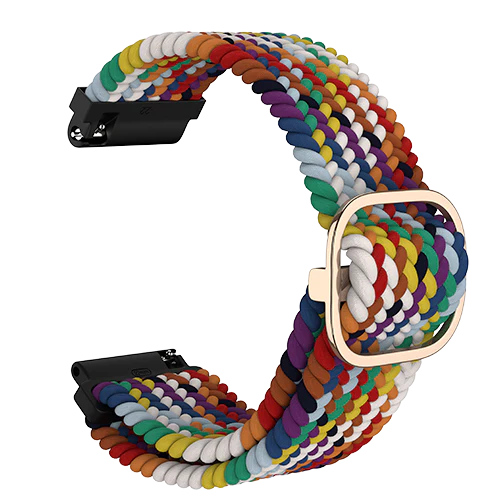 Braided Buckle Strap 22mm - Rainbow