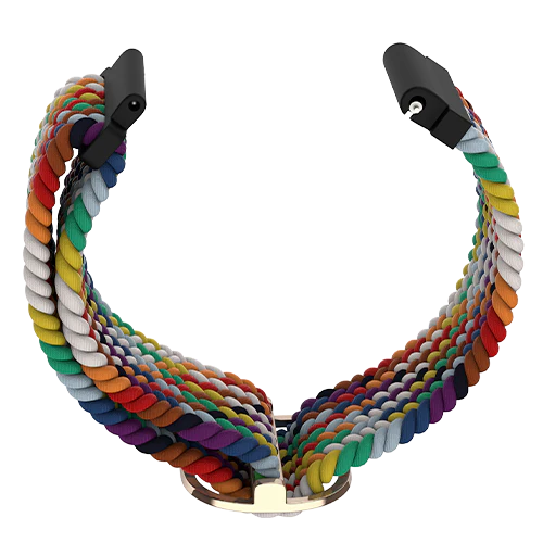Braided Buckle Strap 22mm - Rainbow - Image 2