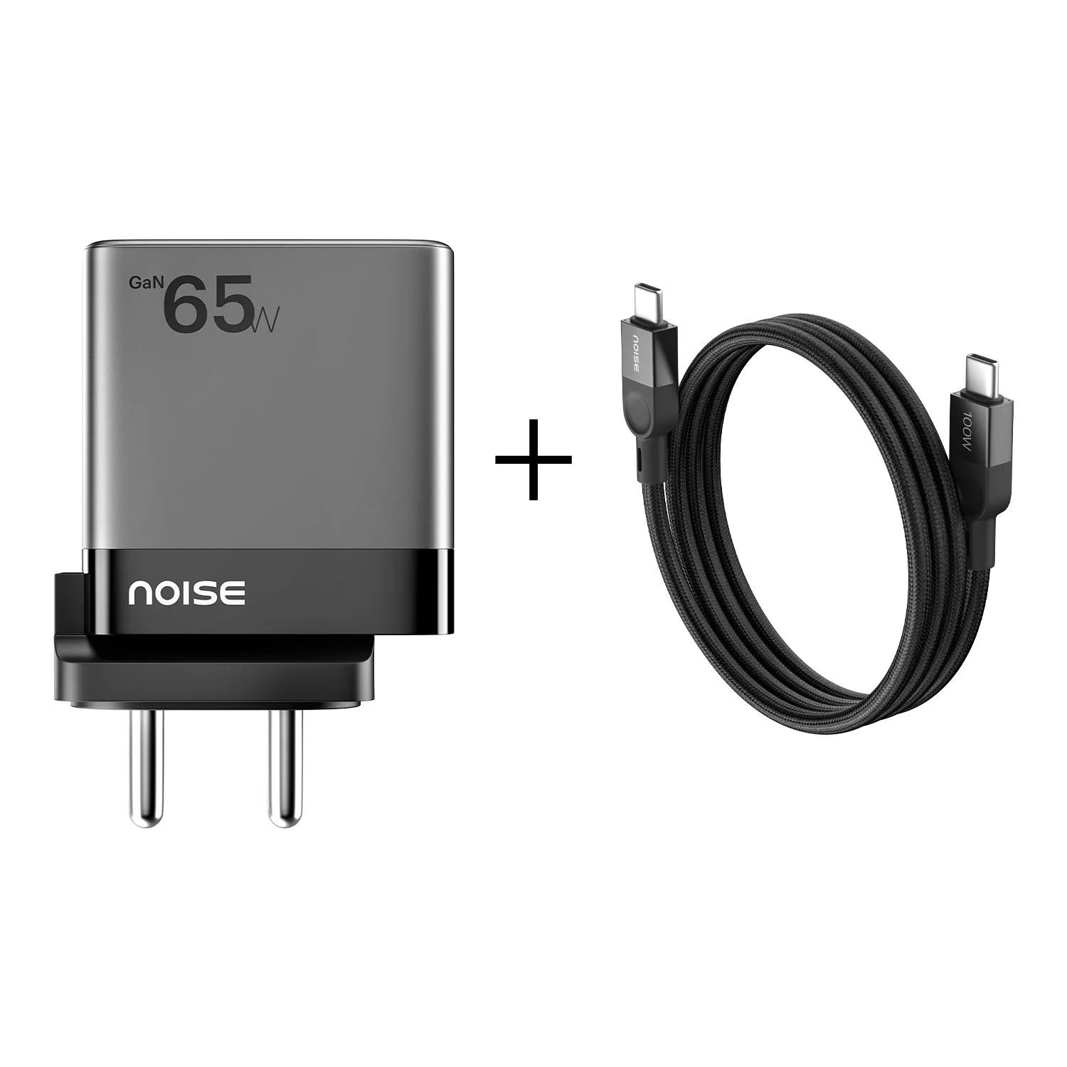 Combo - Noise Power Charger and 1 Meter Magnetic Charging Cable - Black - Image 5
