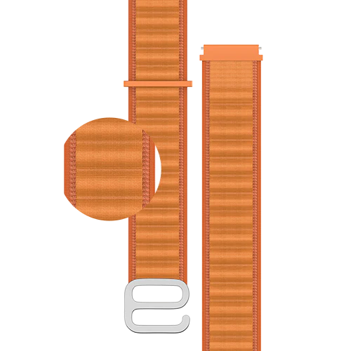 Hoop Nylon Link Watch Strap 22mm - Black - Image 10