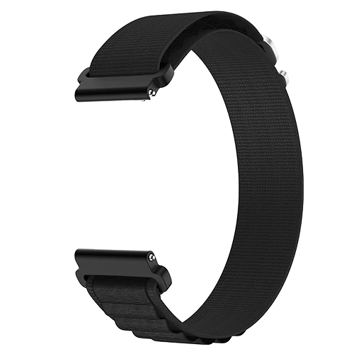 Hoop Nylon Link Watch Strap 22mm - Black - Image 3