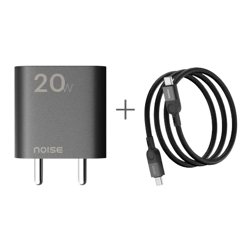Noise 20W Charger and 1 Meter Charging Cable - Black