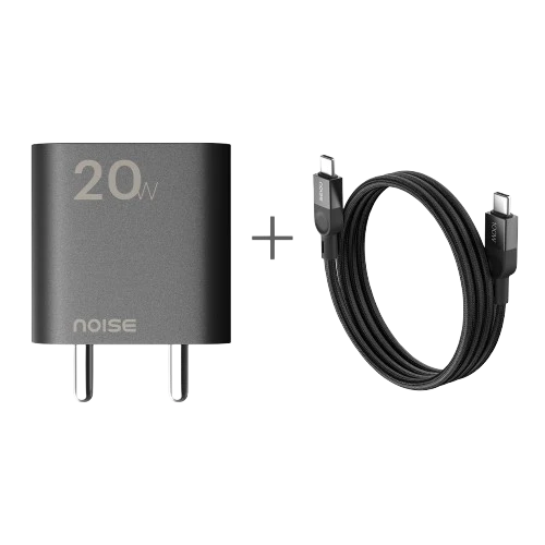 Noise 20W Charger and 1 Meter Charging Cable - Black - Image 3