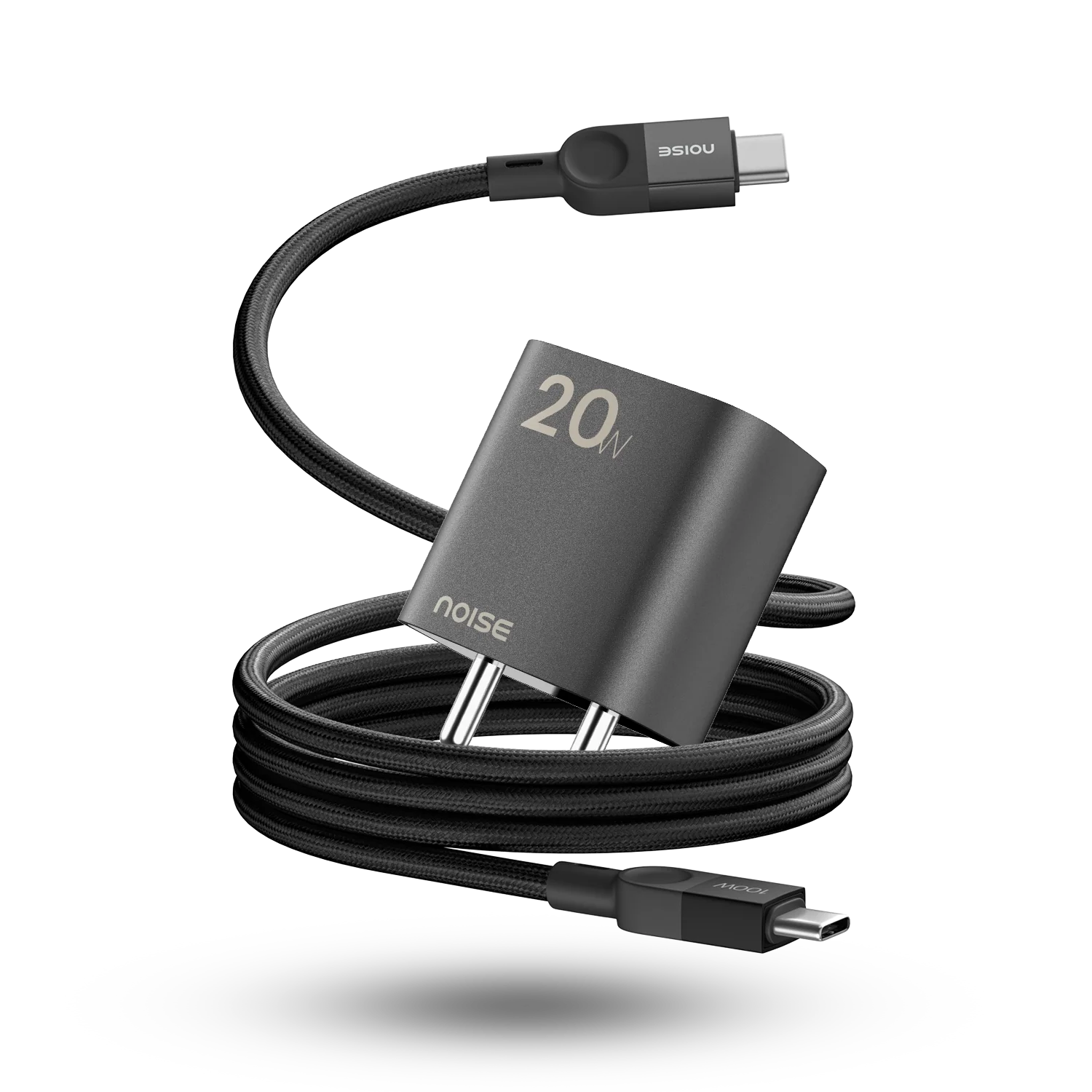 Noise 20W Charger and 1 Meter Charging Cable - Black - Image 4
