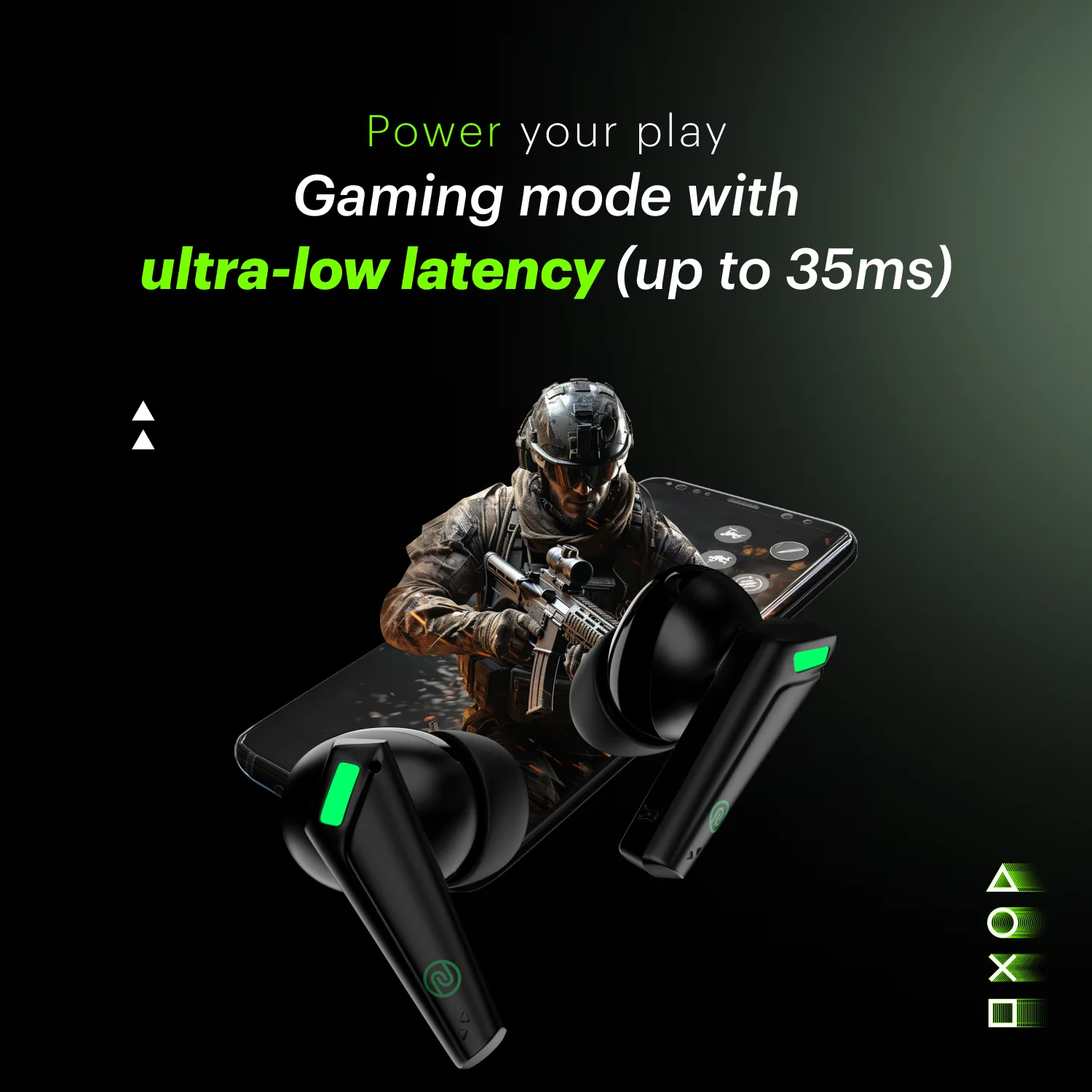 Buds Combat Z In-Ear Truly Wireless Gaming Earbuds with 35ms Low Latency, 50H of Playtime, Instacharge (10 min = 120 min), 10mm Driver,BT v5.3 - Image 5