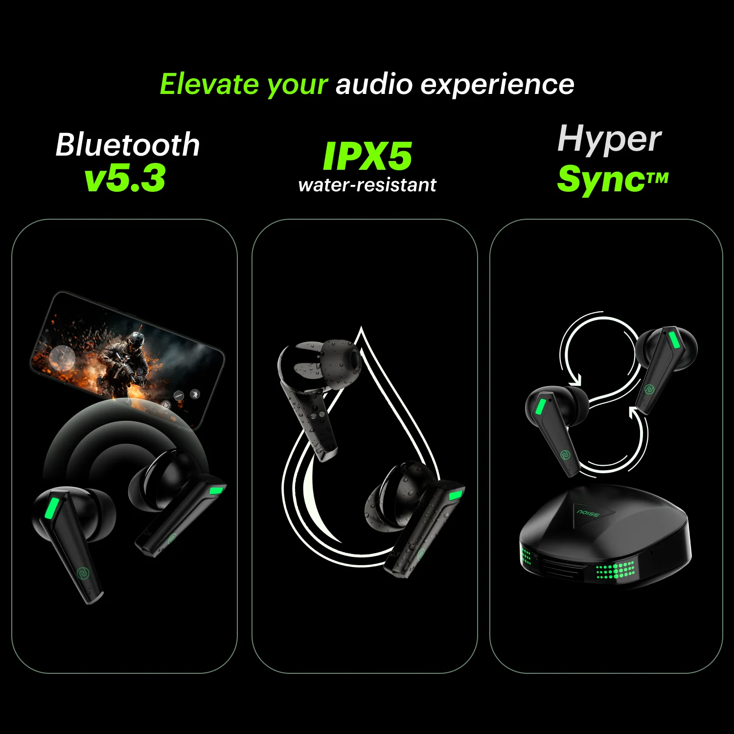 Buds Combat Z In-Ear Truly Wireless Gaming Earbuds with 35ms Low Latency, 50H of Playtime, Instacharge (10 min = 120 min), 10mm Driver,BT v5.3 - Image 9
