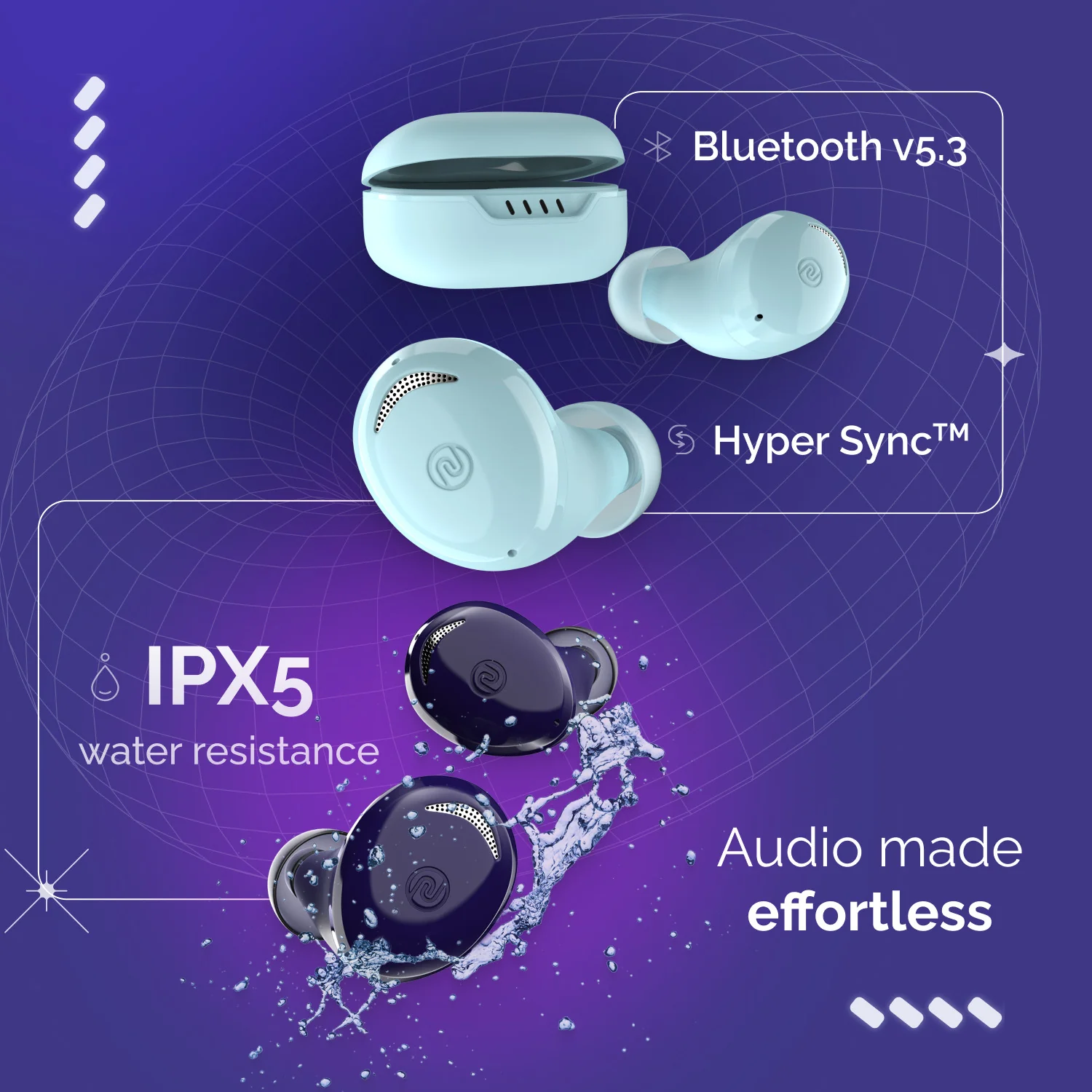 Noise Buds Trance with 45 Hrs Playtime, Low Latency (up to 40ms), HyperSync, and IPX5 Bluetooth Headset - Image 19