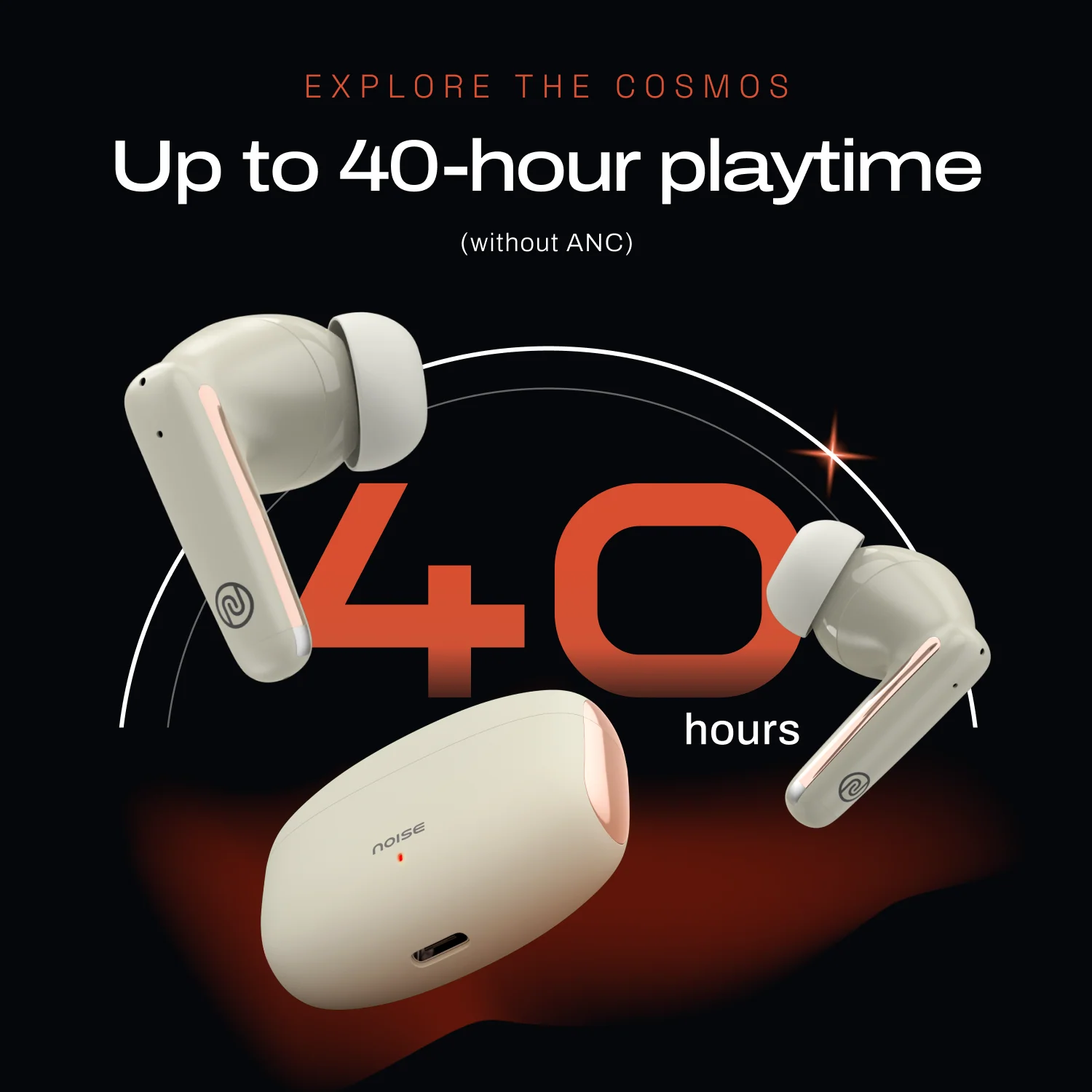 Noise Buds Venus Truly Wireless in-Ear Earbuds with ANC (Up to 30dB), 40H Playtime, Quad Mic with ENC, Instacharge (10 min = 120 min), Low Latency(up to 45ms), 10mm Driver - Image 8