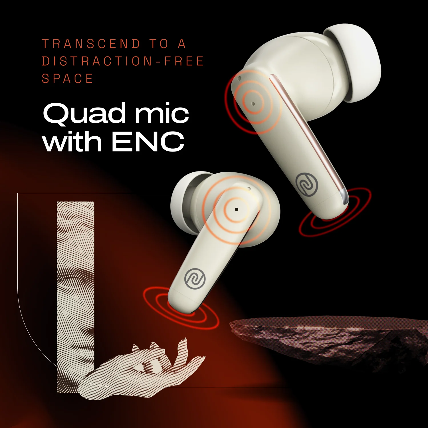 Noise Buds Venus Truly Wireless in-Ear Earbuds with ANC (Up to 30dB), 40H Playtime, Quad Mic with ENC, Instacharge (10 min = 120 min), Low Latency(up to 45ms), 10mm Driver - Image 9