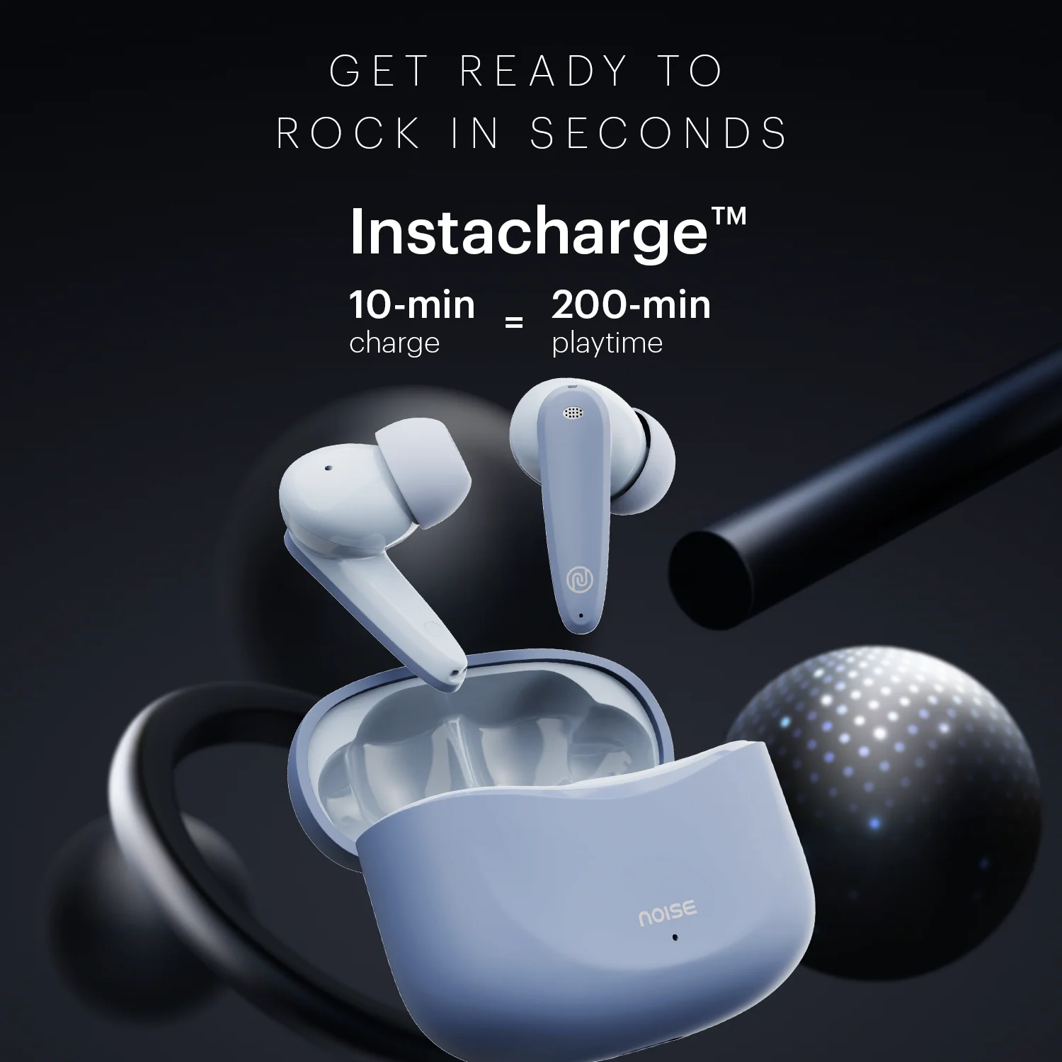 Noise Buds VS106 Truly Wireless In-Ear Earbuds with 50H Playtime, Quad Mic with ENC, Instacharge (10 min = 200 min),Ultra-Low Latency(up to 40ms), 10mm Driver, and BT v5.3 - Image 15
