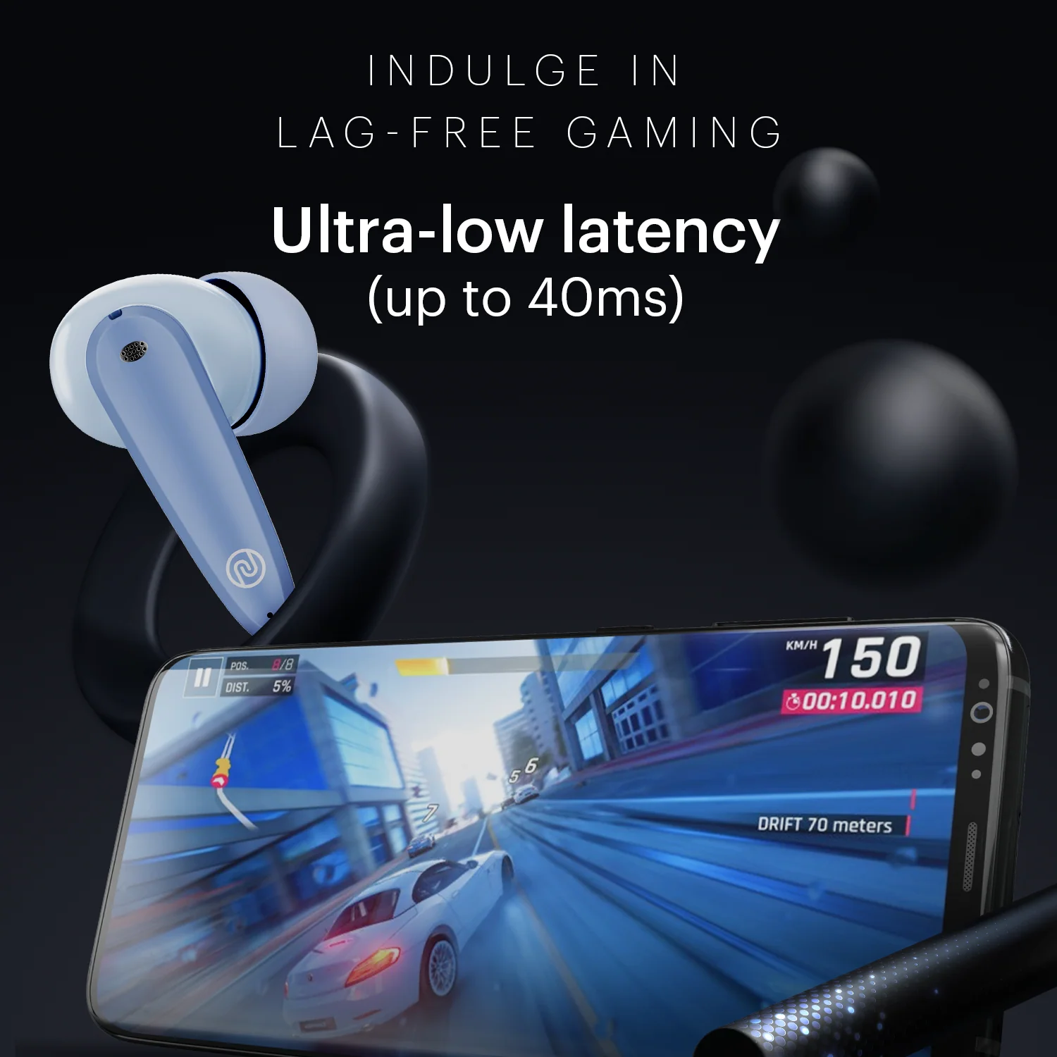 Noise Buds VS106 Truly Wireless In-Ear Earbuds with 50H Playtime, Quad Mic with ENC, Instacharge (10 min = 200 min),Ultra-Low Latency(up to 40ms), 10mm Driver, and BT v5.3 - Image 16