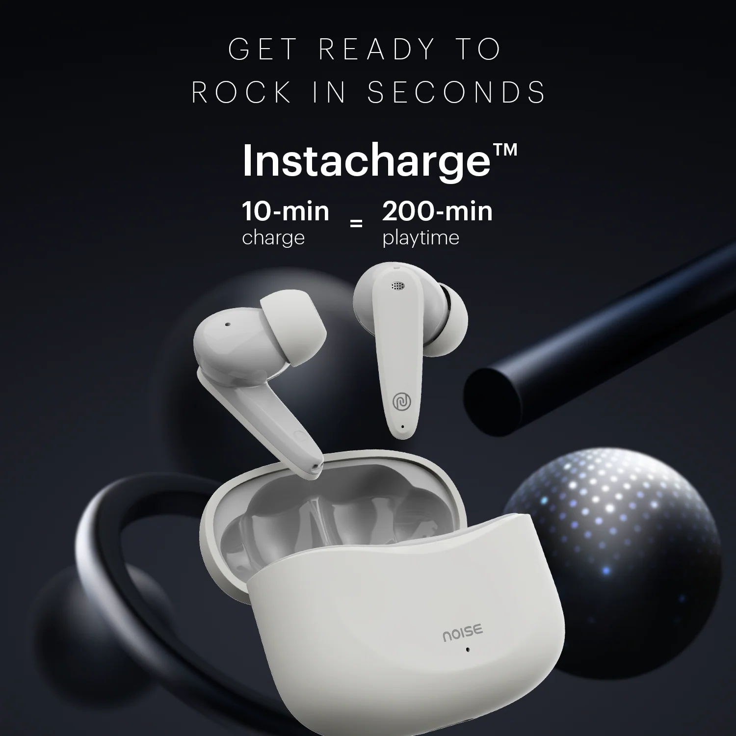 Noise Buds VS106 Truly Wireless In-Ear Earbuds with 50H Playtime, Quad Mic with ENC, Instacharge (10 min = 200 min),Ultra-Low Latency(up to 40ms), 10mm Driver, and BT v5.3 - Image 23