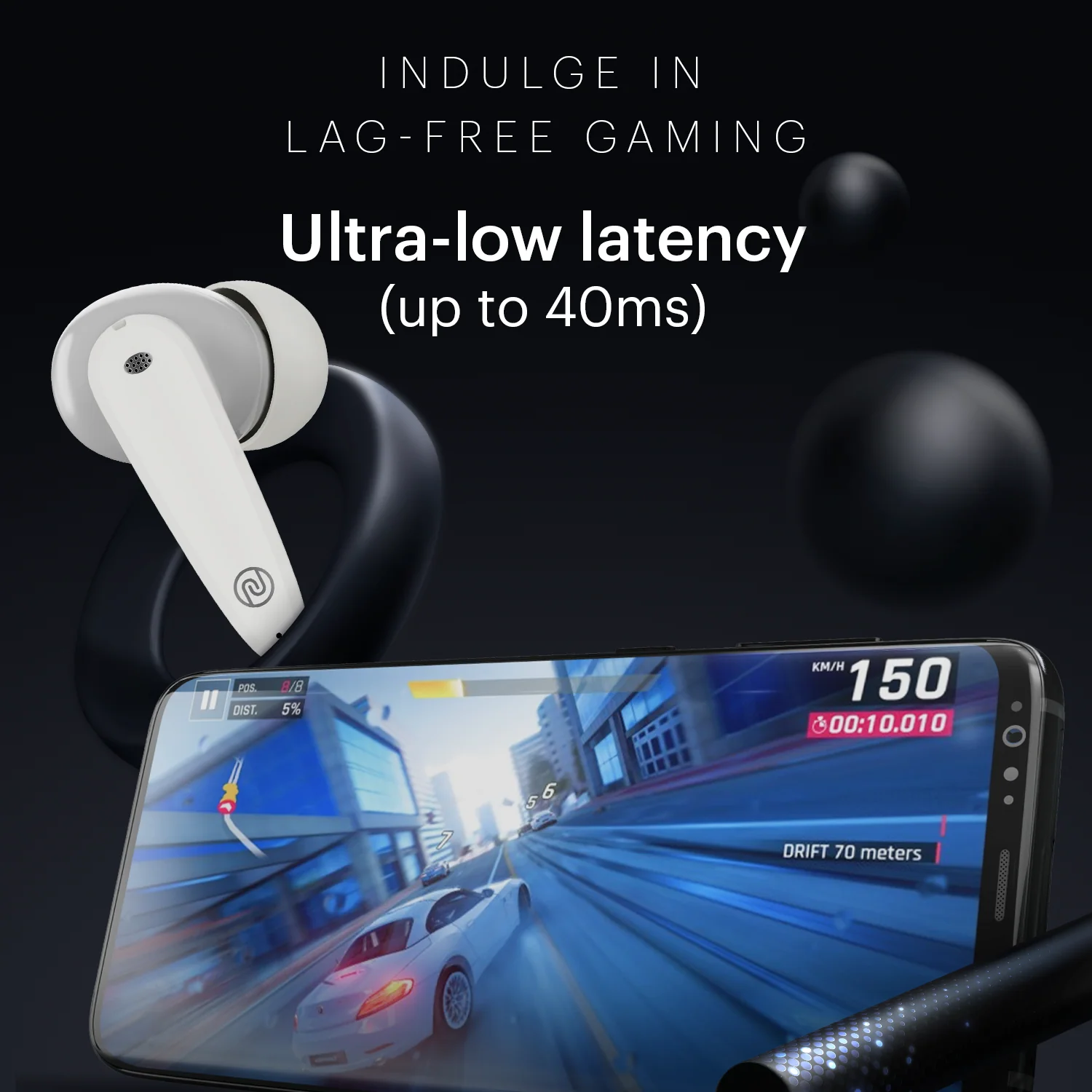 Noise Buds VS106 Truly Wireless In-Ear Earbuds with 50H Playtime, Quad Mic with ENC, Instacharge (10 min = 200 min),Ultra-Low Latency(up to 40ms), 10mm Driver, and BT v5.3 - Image 24