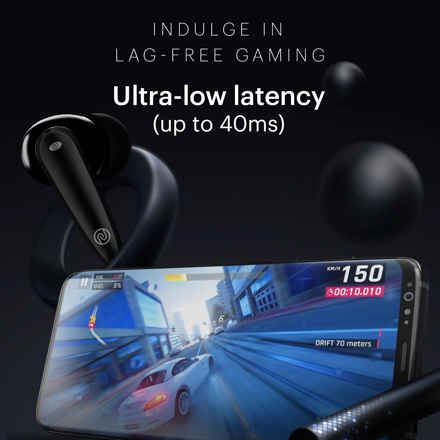Noise Buds VS106 Truly Wireless In-Ear Earbuds with 50H Playtime, Quad Mic with ENC, Instacharge (10 min = 200 min),Ultra-Low Latency(up to 40ms), 10mm Driver, and BT v5.3 - Image 8