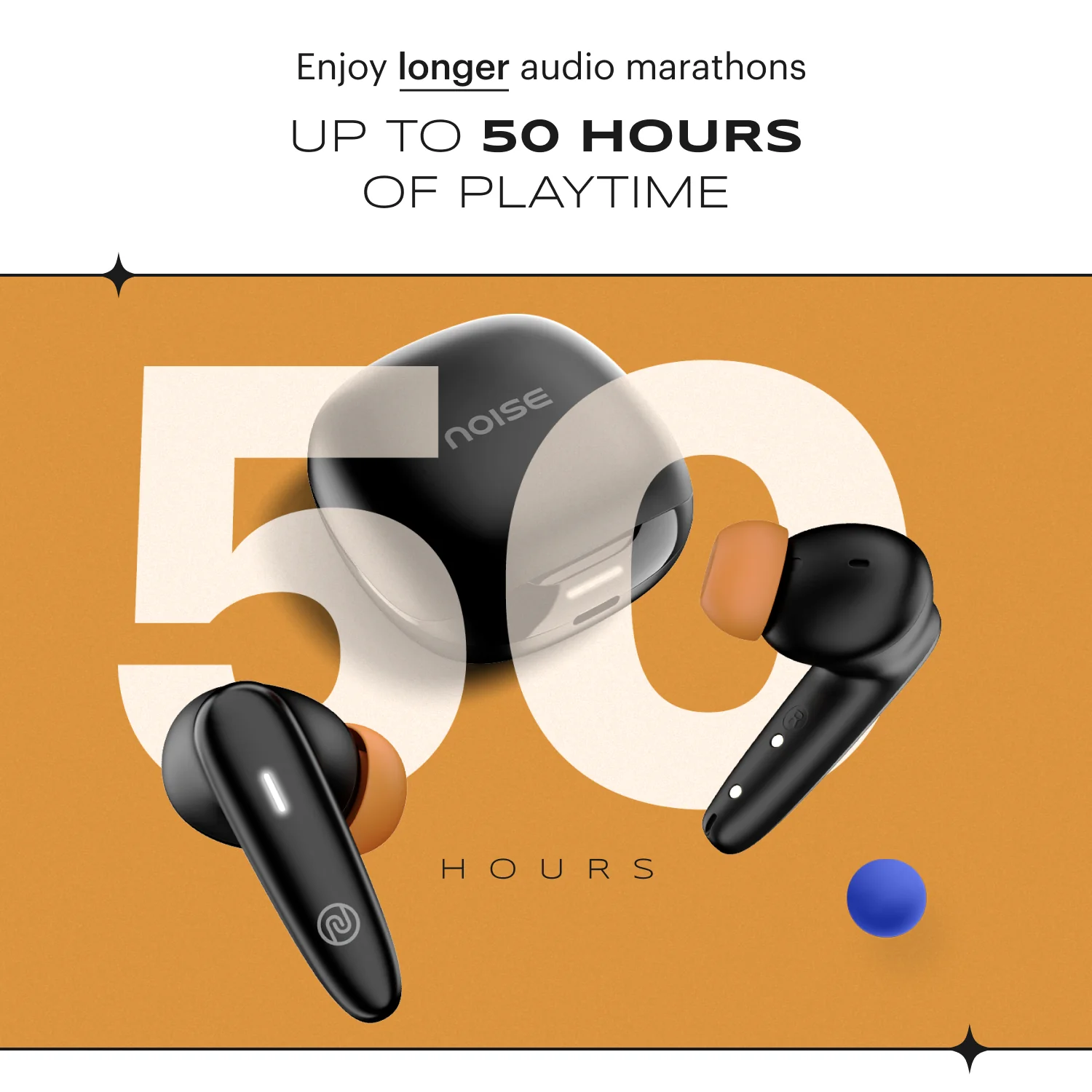 Noise Buds VS401 In-Ear Truly Wireless Earbuds with 50H of Playtime, Low Latency (up to 50ms), Quad Mic with ENC, Instacharge (10 min = 200 min), 10mm Driver, BT v5.3 - Image 6