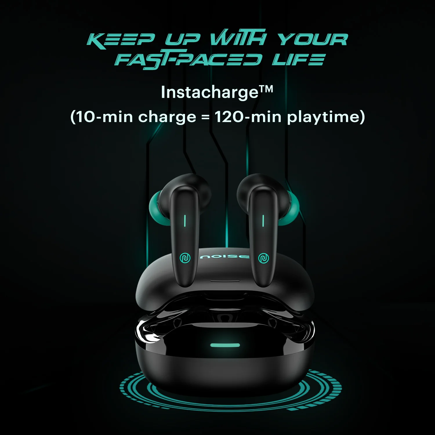 Noise Buds VS402 in-Ear Truly Wireless Earbuds with 50H of Playtime, Low Latency, Quad Mic with ENC, Instacharge (10 min = 120 min), 10mm Driver, BT v5.3, Breathing LED Lights - Image 10