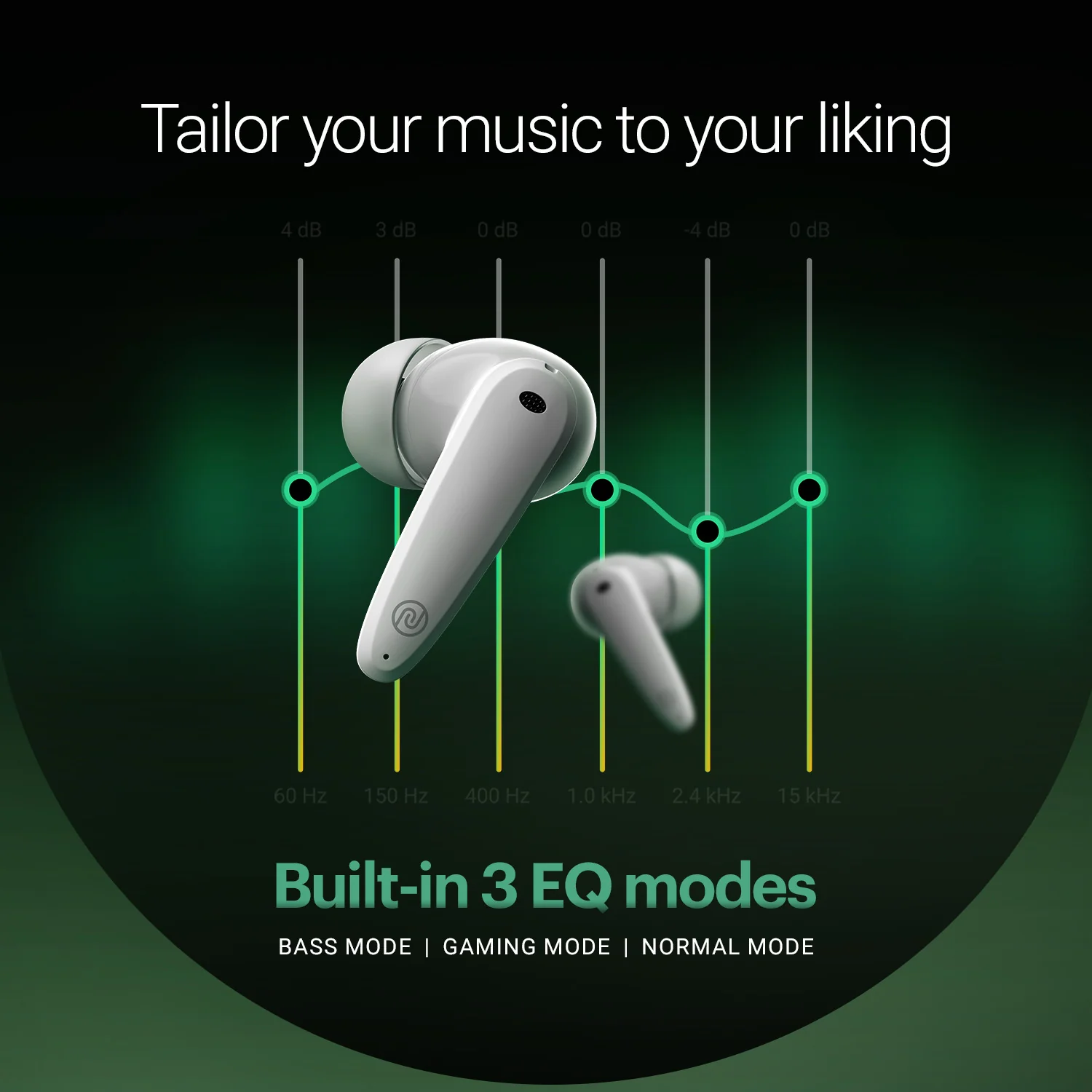 Noise Buds VS404 with 50 Hours Playtime, ENC with Quad Mic, 3 EQ modes Bluetooth Headset - Image 7