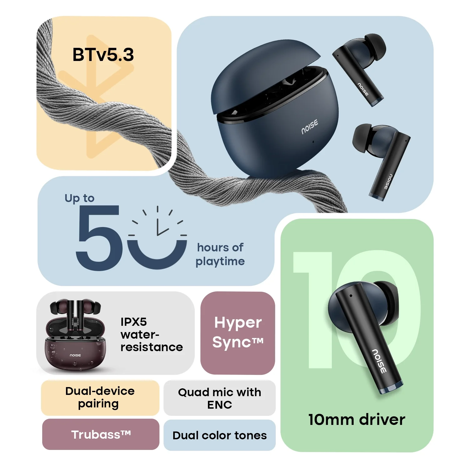 Noise Buds VS501 Truly Wireless Bluetooth Earbuds - Image 11