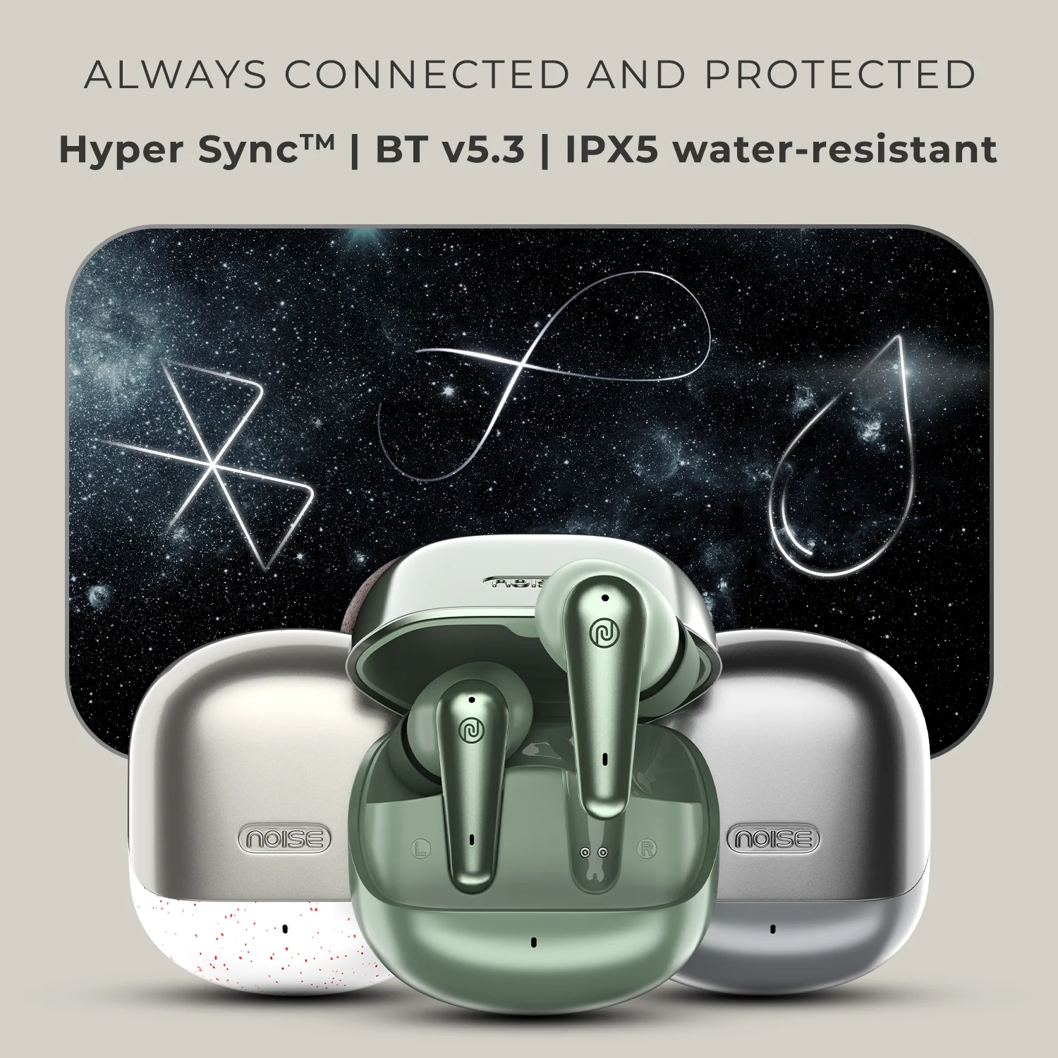 Noise Buds X Prime in-Ear Truly Wireless Earbuds with 120H of Playtime, Quad Mic with ENC, Instacharge (10 min = 200 min),Premium Dual Tone Finish, 11mm Driver, BT v5.3 - Image 11