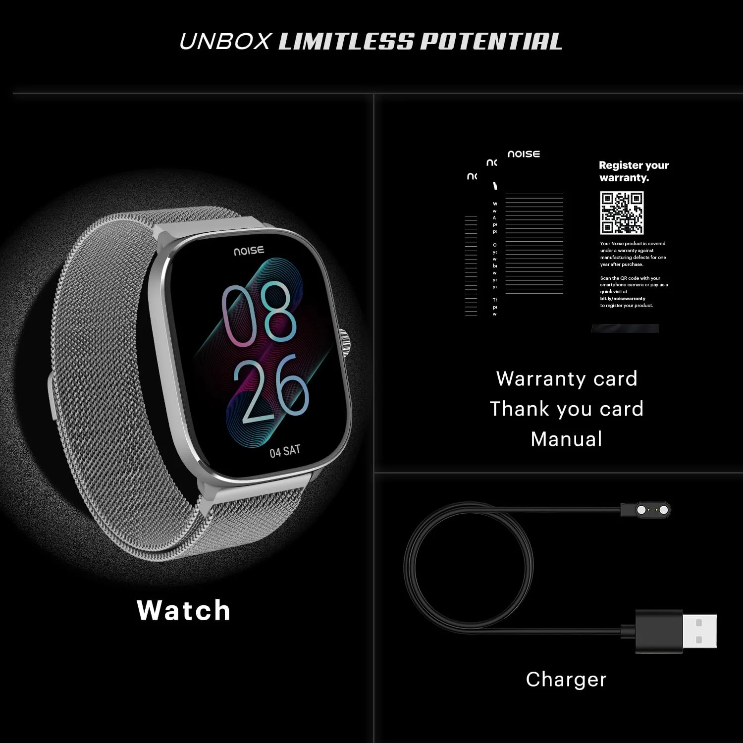 Noise New Macro Smart Watch with 2.0” HD Display,Metallic Finish BT Calling, Functional Crown, 7 Days Battery Life, Sleep Tracking, 200+ Watch Faces - Image 18