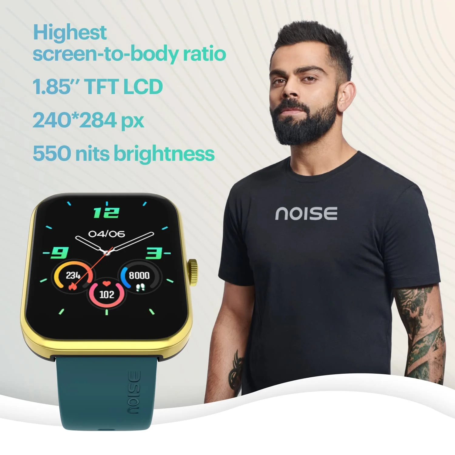 Noise Pulse 2 Max 1.85" Display, Bluetooth Calling Smart Watch, 10 Days Battery, 550 NITS Brightness, Smart DND, 100 Sports Modes, Smartwatch for Men and Women - Image 52