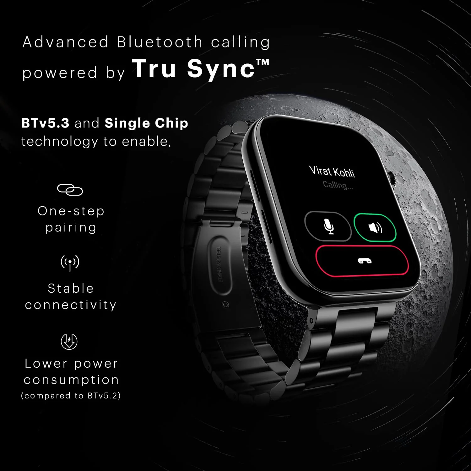Noise ColorFit Ultra 3 Bluetooth Calling Smart Watch with Biggest 1.96" AMOLED Display, Premium Metallic Build, Functional Crown, Gesture Control with Metallic Strap - Image 21