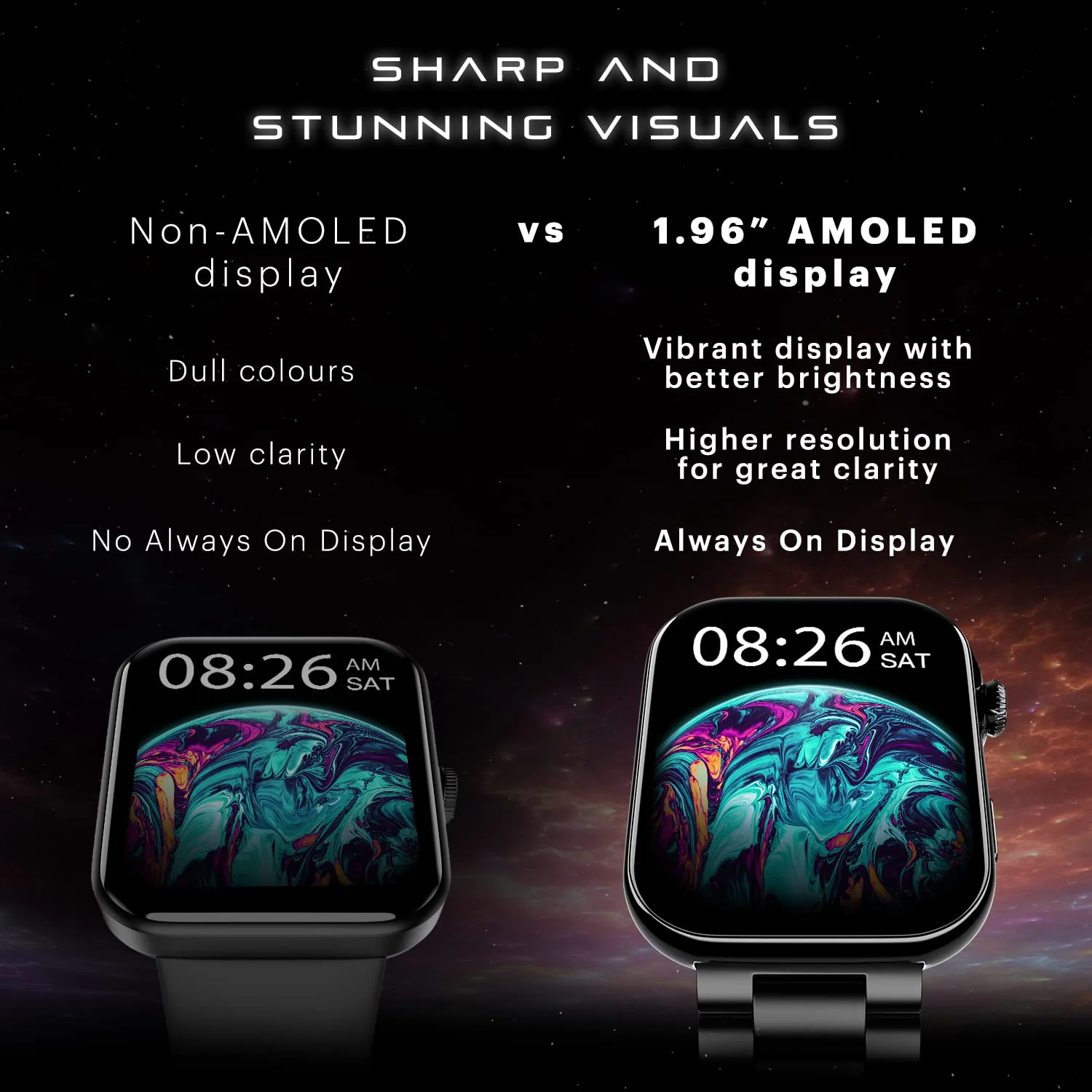 Noise ColorFit Ultra 3 Bluetooth Calling Smart Watch with Biggest 1.96" AMOLED Display, Premium Metallic Build, Functional Crown, Gesture Control with Metallic Strap - Image 32