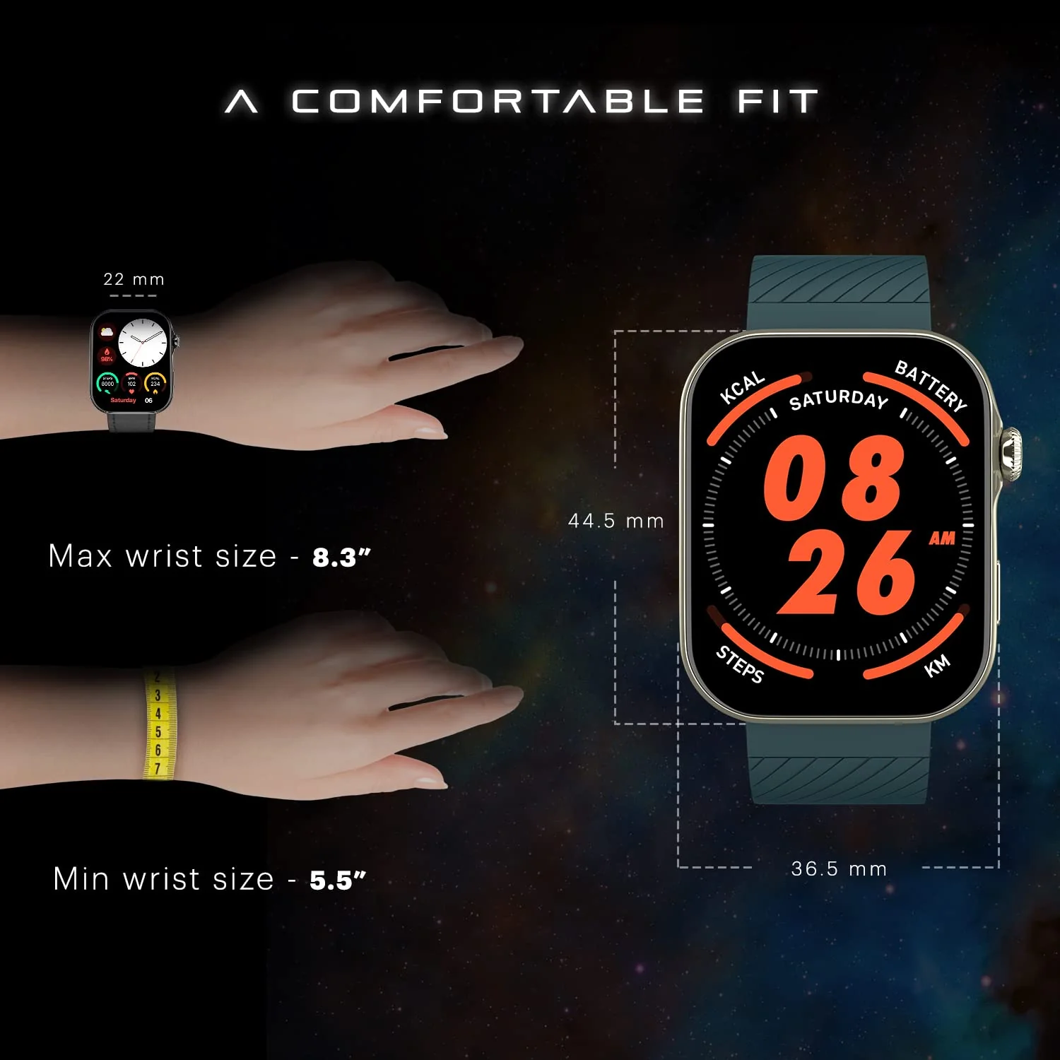 Noise ColorFit Ultra 3 Bluetooth Calling Smart Watch with Biggest 1.96" AMOLED Display, Premium Metallic Build, Functional Crown, Gesture Control with Metallic Strap - Image 36