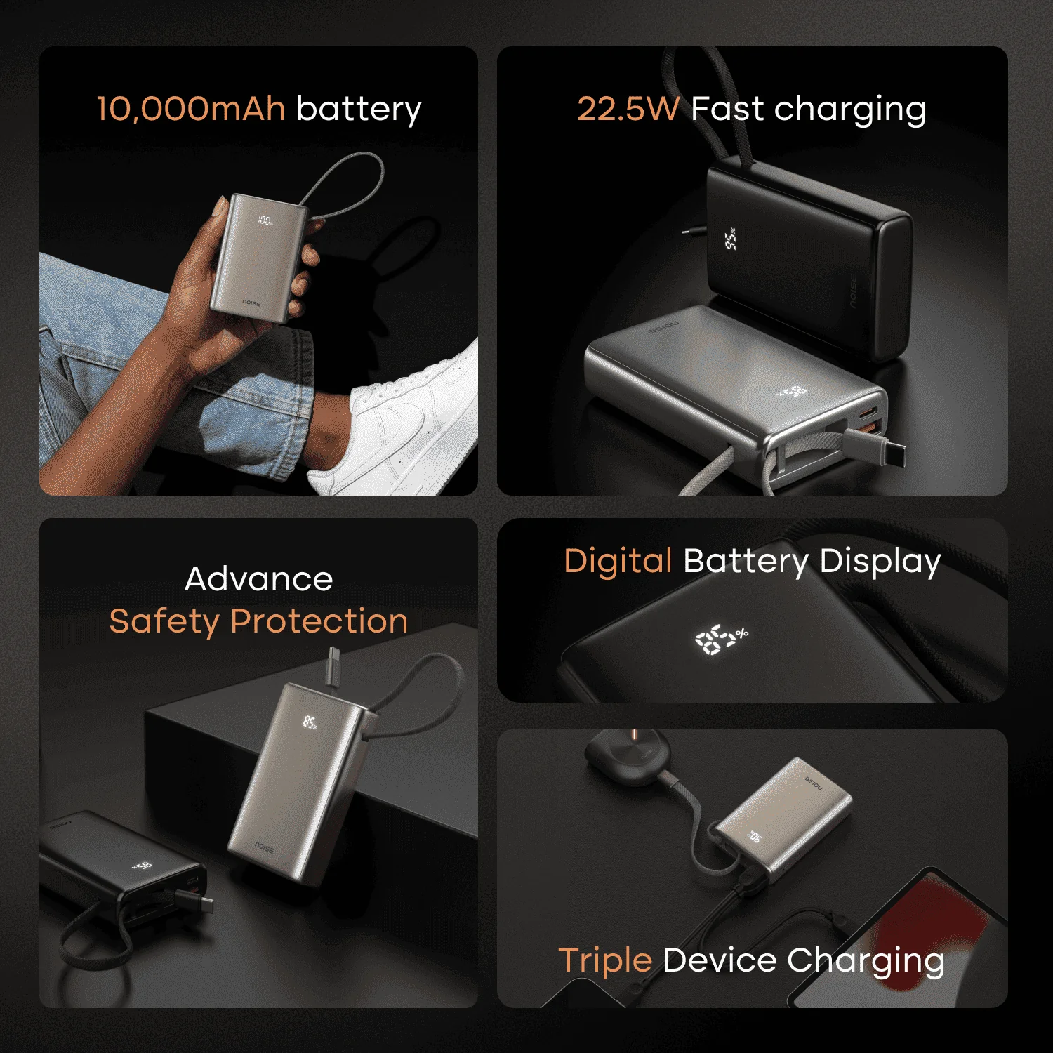 Noise Power Series 10k mAh With Wire Powerbank - Image 20