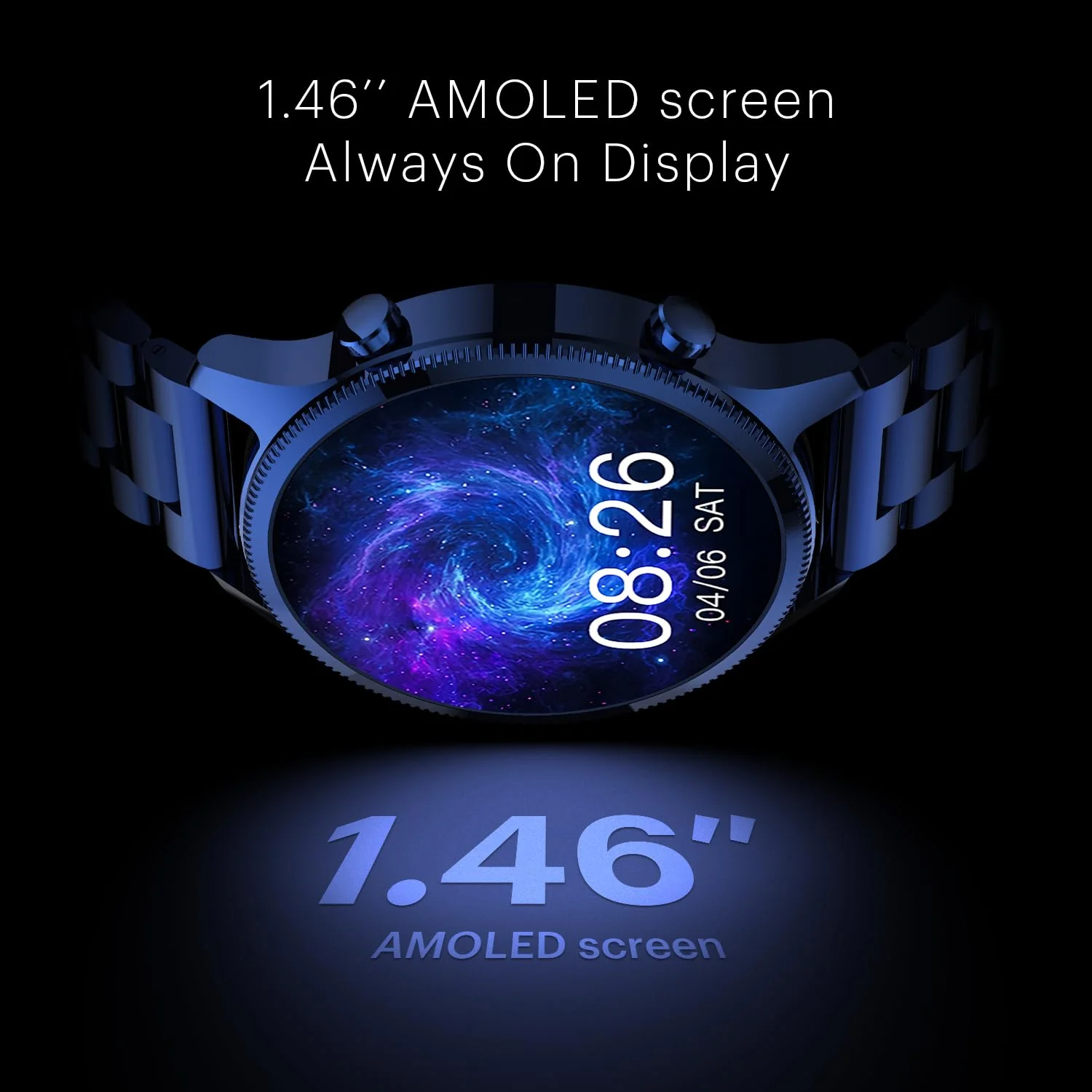 Noise Halo Plus 1.46" Super AMOLED Display Elite Smart Watch, Bluetooth Calling, Stainless Steel Build, Always on Display, Upto 7 Days Battery - Image 11