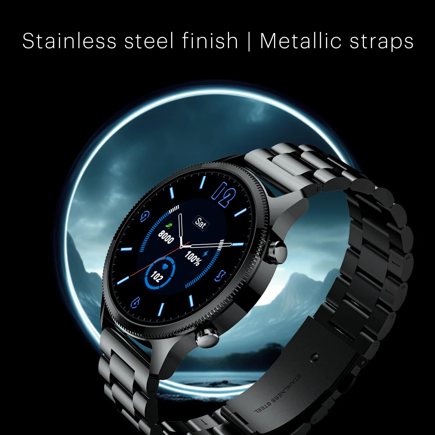Noise Halo Plus 1.46" Super AMOLED Display Elite Smart Watch, Bluetooth Calling, Stainless Steel Build, Always on Display, Upto 7 Days Battery - Image 13