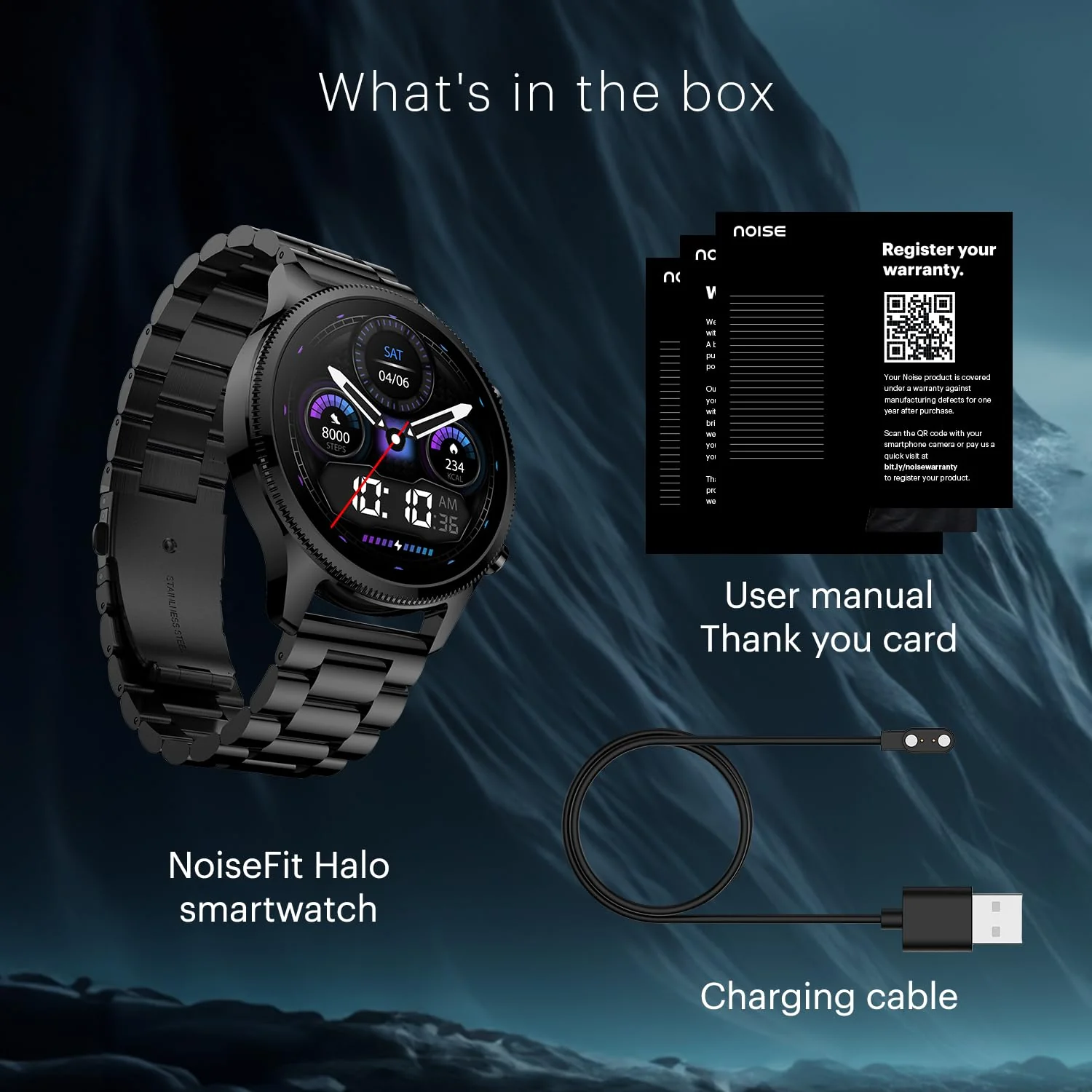 Noise Halo Plus 1.46" Super AMOLED Display Elite Smart Watch, Bluetooth Calling, Stainless Steel Build, Always on Display, Upto 7 Days Battery - Image 15