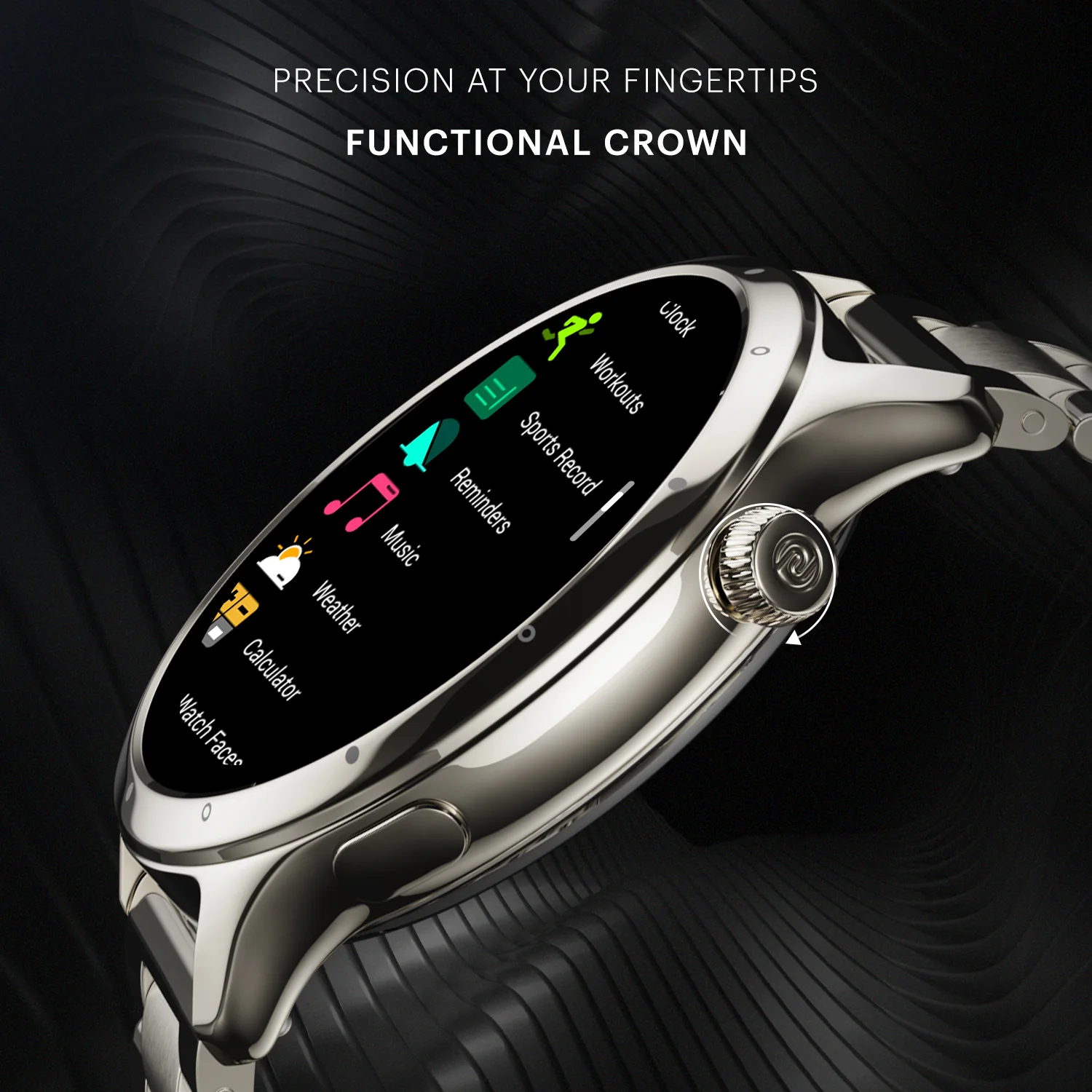 Noise Mettle 1.4'' display, Stainless Steel finish with Metal Strap, Bluetooth Calling Smartwatch - Image 25