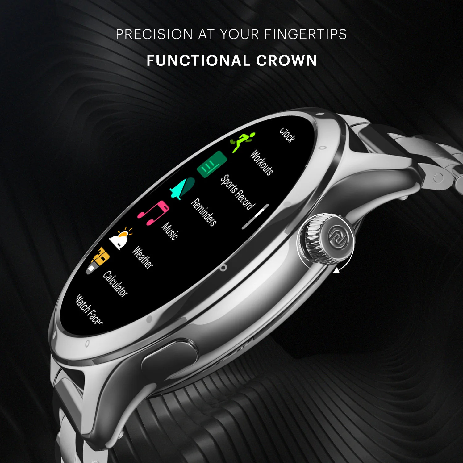 Noise Mettle 1.4'' display, Stainless Steel finish with Metal Strap, Bluetooth Calling Smartwatch - Image 30
